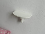 Étagère murale miniature en bois, échelle 1:12, avec support incurvé, 4 cm de long, accessoire pour maison de poupée à faire soi-même (blanc)