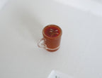 Tasse de chocolat chaud transparente miniature à l'échelle 1:12, 1,3 cm de hauteur, fournitures pour maison de poupée DIY