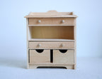 Dollhouse Supplies miniature 1:12 scale unfinished, unpainted Changing table with two drawers and two boxes - H010
