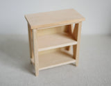 1:12 scale dollhouse supplies miniature unfinished unpainted book shelf, unfinished dollhouse bookshelf entrance table - H007