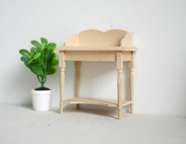 Miniature Study Carrel 1:12 Scale Unfinished Reading Carrel Study Table Booth Cubicle 2-7/16 inch long (wood) - I012