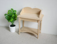 Miniature Study Carrel 1:12 Scale Unfinished Reading Carrel Study Table Booth Cubicle 2-7/16 inch long (wood) - I012