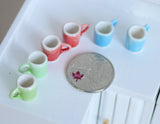 1:12 Dollhouse Supplies porcelain ceramic 6 piece miniature tea cups - A022
