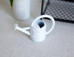 1:12 Scale Miniature Metal Watering Can with Spray Nozzle, 1 inch tall, DIY Dollhouse Supply (white)