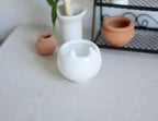 1:12 Scale Miniature Ceramic Globe Vase with Narrow Neck, 1-3/8 inch tall, DIY Dollhouse Supply (white)