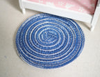 Dollhouse miniature living room round area rug carpet floor mat decoration 1 12 scale - D081