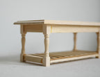 1:12 Dollhouse Supplies miniature unfinished wooden kitchen prep table or foyer bench 1/12 scale unfinished furniture - H003