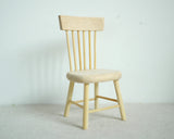 Dollhouse Miniature unpainted spindle back wooden dinning chair dolls house wood chair 1:12 scale miniature - I022