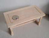 Dollhouse Kitchen Prep Table Refectory Table 1:12 Scale Unpainted Miniature Furniture - D005