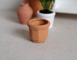1:12 Dollhouse Supplies Miniature Clay Pottery Planter, clay flower pot gardening 1 12 scale miniature plants container - B092