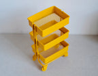 1:6 Scale Miniature Metal Utility Tool Cart, 4-5/8 inch tall, DIY Dollhouse Supply