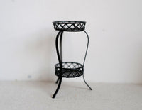 Dollhouse miniature Metal Black Garden, Kitchen Storage rack, Miniature Baker's Rack, foyer table - H032