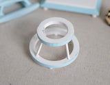 Dollhouse Supplies Wooden Walker 1:12 Miniature Round Walker (Blue) (non-working) - B003