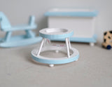 Dollhouse Wooden Walker 1:12 Miniature Round Walker (Blue) (non-working) - B003