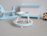 Dollhouse Supplies Wooden Walker 1:12 Miniature Round Walker (Blue) (non-working) - B003