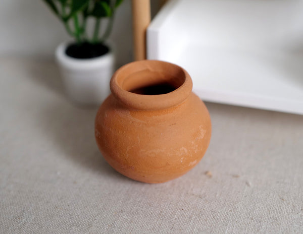 1:12 Dollhouse Miniature Clay Pottery Planter, clay flower pot gardening 1 12 scale miniature plants - B042