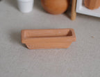 1:12 Scale Miniature Terracotta Rectangular Planter Trough, 1-9/16 inch long, DIY Dollhouse Supply
