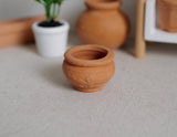 1:12 Dollhouse Miniature Clay Pottery Planter, clay flower pot gardening 1 12 scale miniature plants container - B083