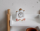 1:12 Dollhouse Miniature Ceramic Tabletop Anniversary Clock (Pink) (non working) - B050