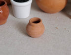 Pot miniature en argile à l'échelle 1:12, ventre arrondi avec bord roulé, 1,6 cm de hauteur, accessoire de maison de poupée à faire soi-même