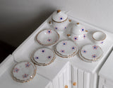 Dollhouse porcelain ceramic dinner set 12 piece set doll house parlour miniature A043