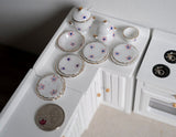 Dollhouse porcelain ceramic dinner set 12 piece set doll house parlour miniature A043
