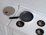 Dollhouse Supplies kitchen cooking pan doll house metal cookware frying pan 1 12 scale miniature E036