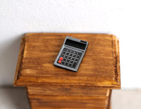 Miniature Dollhouse 1:12 scale calculator (black num pad) - G065