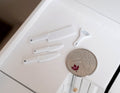 1:12 Scale Miniature Kitchen Knives and Peeler Set on Card, 1-9/16 inch long, DIY Dollhouse Supply