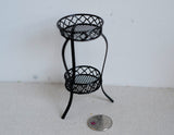 Dollhouse miniature Metal Black Garden, Kitchen Storage rack, Miniature Baker's Rack, foyer table - H032