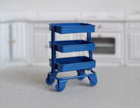 1:12 Dollhouse miniature Metal Utility cart/work ship cart/Tool cart/Mobile tool cart 5.1cm(L) x4cm(W) x 7.5cm(H)