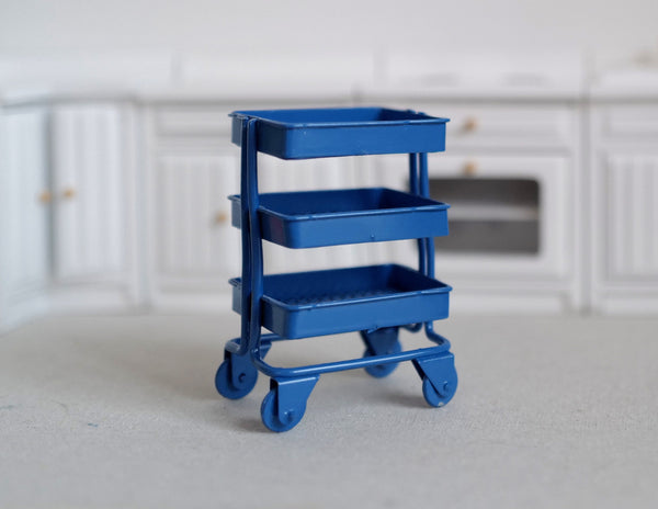 1:12 Dollhouse miniature Metal Utility cart/work ship cart/Tool cart/Mobile tool cart 5.1cm(L) x4cm(W) x 7.5cm(H)