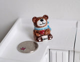 1:12 Dollhouse Supplies Miniature Christmas Bear Cookie Container / Cookie Jar / Candy Jar / Candy Container - A025