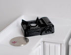 1:10 Scale Miniature Portable Gas Stove, Single Burner, 1-9/16 inch long, DIY Dollhouse Supply (black)