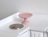 Dollhouse Supplies serving stand dolls house serving platter stand 1 12 scale miniature (pink) - A031