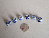 1:12 Miniature Small Ceramic Jug Set of 6 - B073