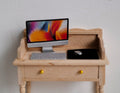 1:12 Scale Miniature Desktop Computer, Set of 3, Monitor, Keyboard and Mouse, 1-1/2 inch tall, DIY Dollhouse Supply (black)