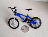 Dollhouse Supplies Miniature Small Size Freestyle bike 1:12 Scale cross bicycle front and rear pegs no brakes (Blue) K012