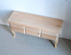 1:12 Scale Miniature Unpainted Wood Foyer Table with 6 Drawers, 3-1/16 inch tall, DIY Dollhouse Supply