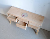 1:12 Dollhouse furniture miniature unfinished, unpainted wooden chest / foyer table with 6 drawers