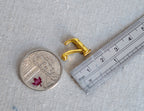 1:12 Scale Miniature Single Lever Faucet, Gooseneck Spout, 9/16 inch tall, DIY Dollhouse Supply (gold) (A)