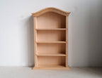 1:12 scale unpainted miniature bookshelf bookshelves unfinished furniture multipurpose storage 1 inch scale wooden shelf - I035