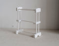 1:12 Scale Miniature Freestanding Towel Rack, 3 Bars, 3-1/8 inch tall, DIY Dollhouse Supply (white)