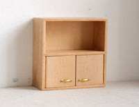 Dollhouse miniature furniture multipurpose storage 1 12th scale wooden shelf 7.5cm(L) x 3cm(W) x 7.5cm(H) - K001