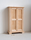 Dollhouse miniature unpainted, unfinished bedroom closet dolls house dresser armoire 1 12th scale miniature - I014
