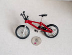 1:12 Scale Miniature Kid's BMX Bicycle, 3-15/16 inch long, DIY Dollhouse Supply (red)