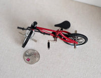 1:12 Dollhouse Miniature small size bicycle - 10cm(L) x 6.5cm(H) (RED) K012