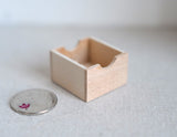 Miniature wooden storage box 1:12 scale dollhouse wood crate milk crate - J033