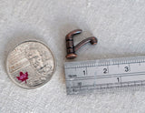 Dollhouse Faucet 1:12 Scale Miniature Metal Single Lever Handle Tap Spigot (bronze) - C066