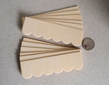 Dollhouse Miniature Unfinished Unpainted Roof Shingles Flashing Set of 12